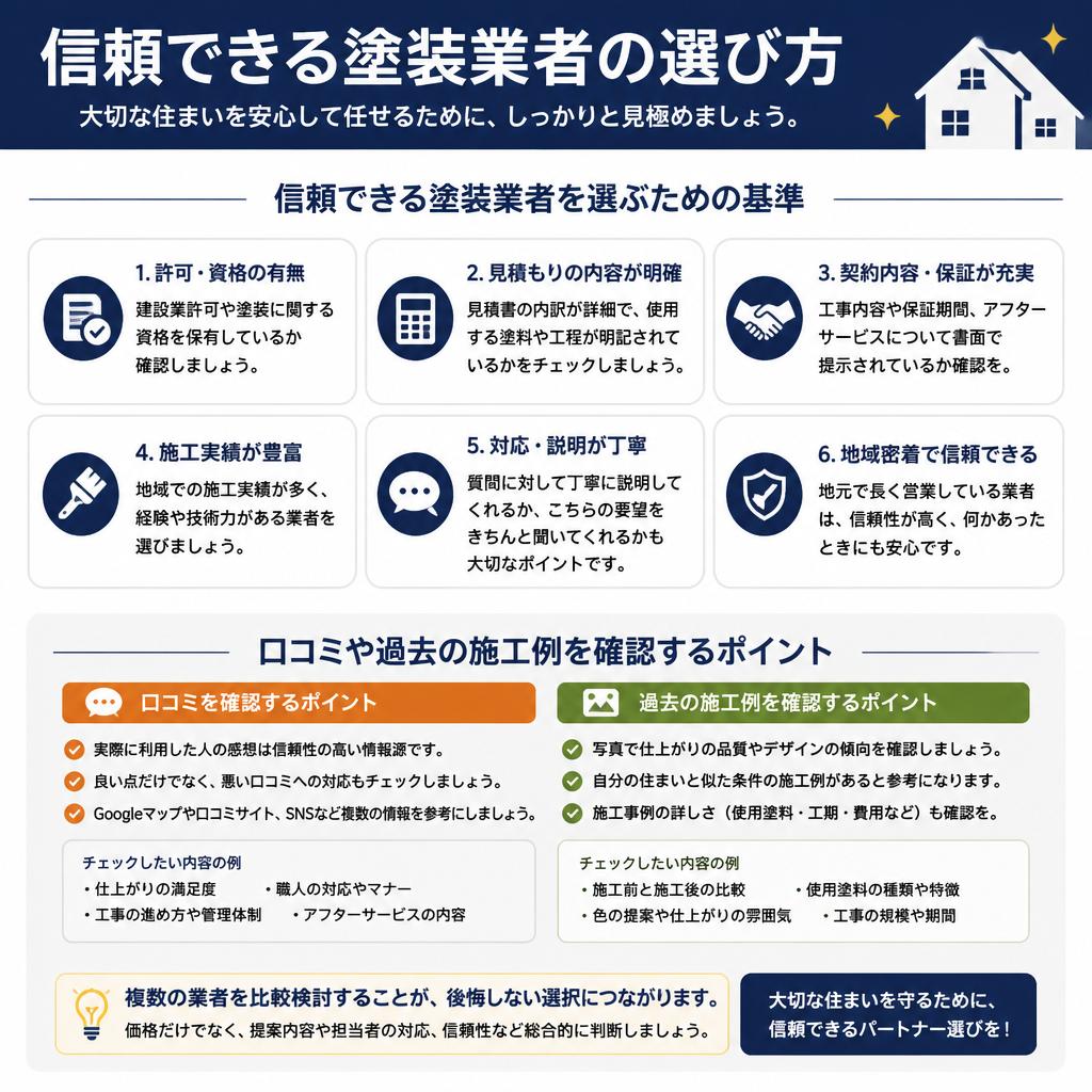 5. 塗装業者の選び方