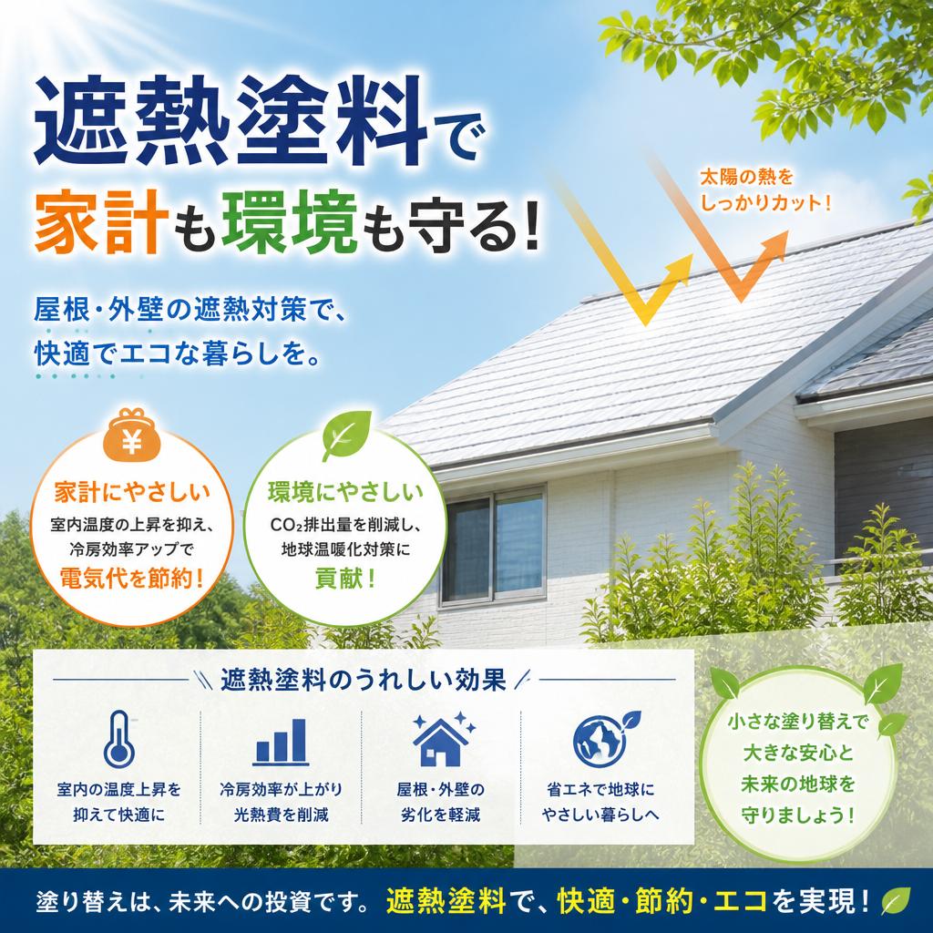遮熱塗料で家計も環境も守る！