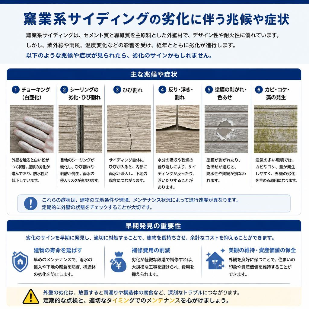 サイディングの劣化症状