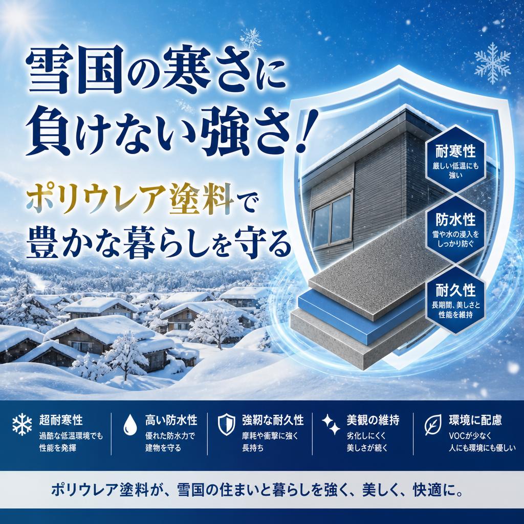 雪国の寒さに負けない強さ！ポリウレア塗料で豊かな暮らしを守る