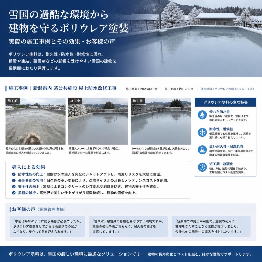 実績紹介：雪国での施工事例